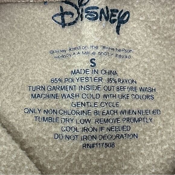 Disney Winnie The Pooh Graphic Hoodie Front & Sleeve Design Women’s Small - Picture 8 of 8
